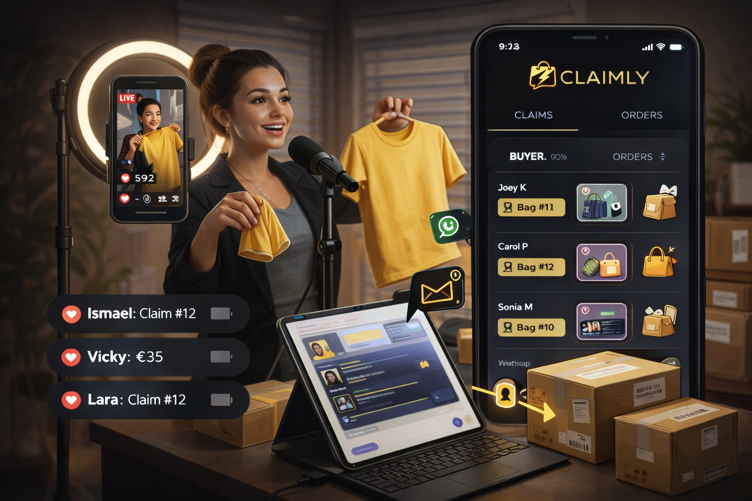Claimly dashboard mockup